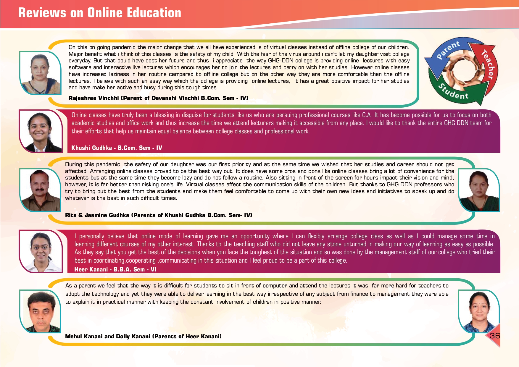 Online Education Review, ghg ddn, oswhal education trust, jamnagar